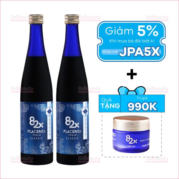 Combo 2 chai tinh chất nhau thai Placenta Mashiro 82x Classic 450.000mg 500ml