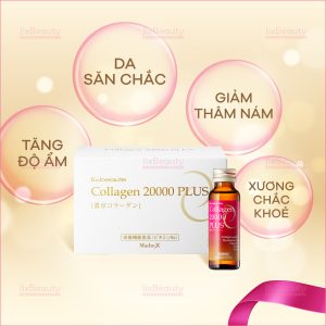 Combo 2 hộp nước uống đẹp da Collagen 20.000mg Plus nội địa Nhật (Hộp 10 chai x 50ml)