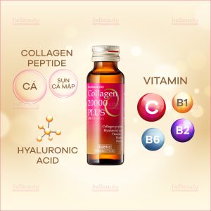 Combo 2 hộp nước uống đẹp da Collagen 20.000mg Plus nội địa Nhật (Hộp 10 chai x 50ml)