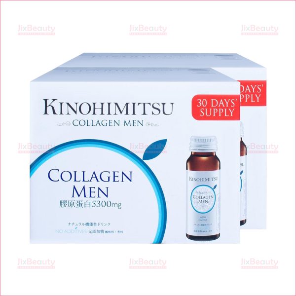 Combo 2 hộp nước uống Kinohimitsu Collagen Men Nhật Bản (Hộp 16 chai x 50 ml)