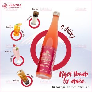 Combo 3 chai nước uống Collagen Enrich Hebora nội địa Nhật Bản chai 500ml