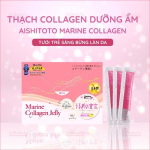 Thạch Collagen Aishitoto vị Yuzu Uruoi Sengen 30.000mg Hộp 30 thanh