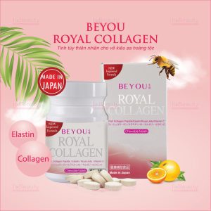 Viên ngậm Collagen chống lão hóa da Beyou Royal Collagen nội địa Nhật hộp 90 viên