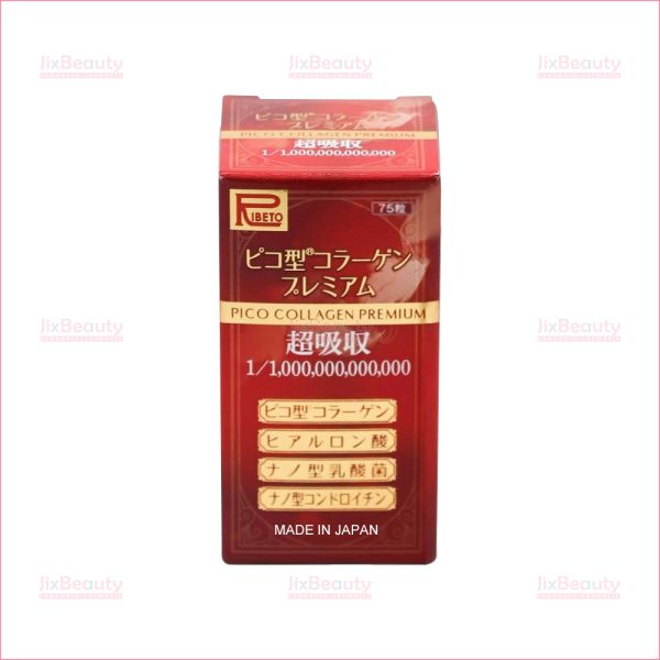 Viên uống Collagen Pico Premium Ribeto Shoji 300mg nội địa Nhật hộp 75 viên