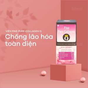 Viên uống đẹp da Fine Pure Collagen Q nội địa Nhật Bản hộp 375 viên