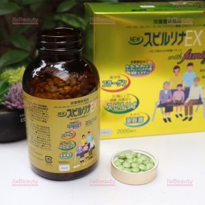 Combo 2 hộp tảo vàng cao cấp Spirulina EX nội địa Nhật Bản hộp 2000 viên