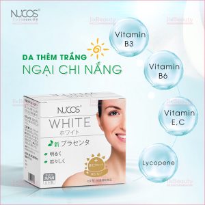 Combo 2 hộp viên uống trắng da, giảm nám Nucos White 60 viên nội địa Nhật