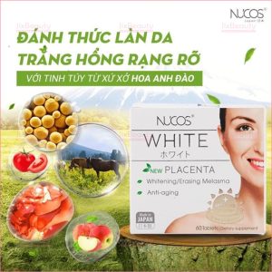 Combo 2 hộp viên uống trắng da, giảm nám Nucos White 60 viên nội địa Nhật