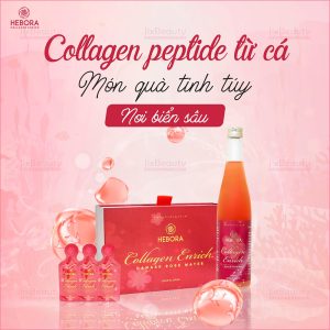 Combo 3 Hộp Nước uống Collagen Enrich Hebora 160.000mg nội địa Nhật (Hộp 28 túi)