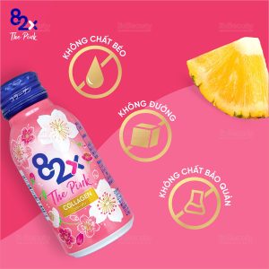 Hộp nước uống Collagen Mashiro 82x The Pink nội địa Nhật (Hộp 10 chai x 100ml)