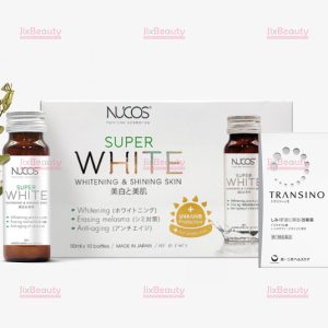 Bộ đôi trắng da ngừa nám Nucos Super White và viên uống Transino nội địa Nhật