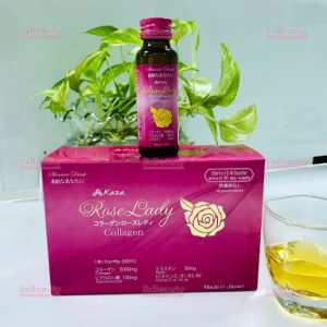 Nước uống Collagen Kaza Rose Lady 5000mg nội địa Nhật (Hộp 10 chai x 50ml)