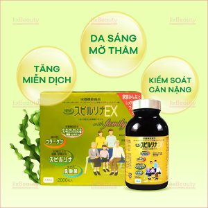 Tảo vàng cao cấp Spirulina EX hàng nội địa Nhật Bản hàng chính hãng hộp 2000 viên