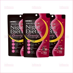 Combo 3 túi trà giảm cân làm đẹp da ban đêm Orihiro Night Diet Tea Beauty (16 gói x 2g)