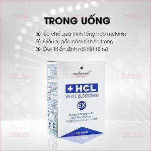 Viên uống hỗ trợ giảm nám Sakura HCL White Blossoms hộp 120 viên nội địa Nhật