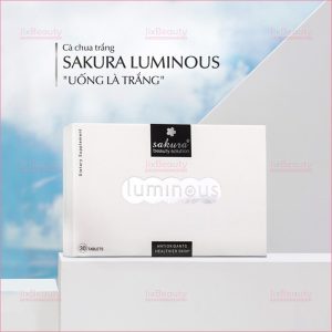 Viên uống trắng da chống lão hóa Sakura Luminous hộp 30 viên nội địa Nhật