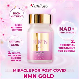 Viên uống trường thọ, trẻ hóa Aishitoto NMN Gold Nhật Bản Hộp 60 viên