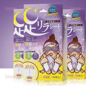 Miếng dán thải độc tố Ashirira Foot Relax Kinomegumi nội địa Nhật Bản màu tím 30 miếng