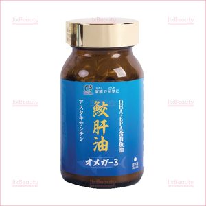 Hộp dầu gan cá mập Genki Fami Omega 3 hàng nội địa Nhật Bản hộp 90 viên