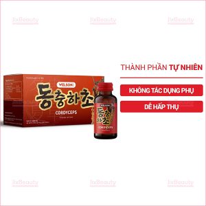 Hộp 10 Chai nước uống đông trùng hạ thảo Welson Cordyceps nội địa Nhật