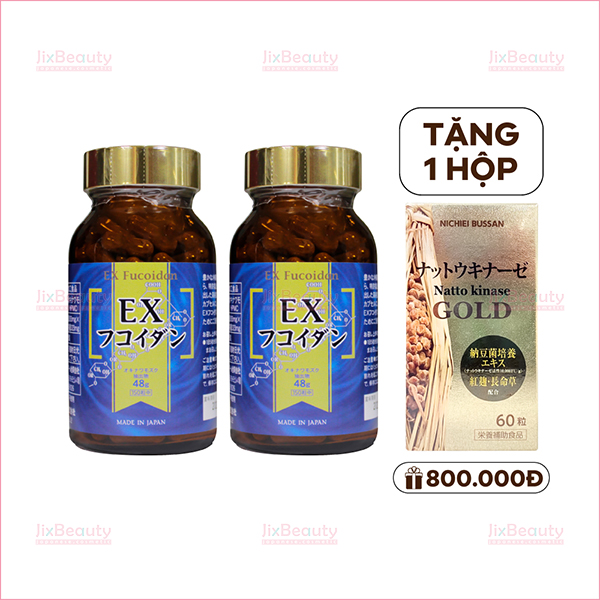 Combo 2 hộp viên uống hỗ trợ điều trị ung thư Kanehide Bio Fucoidan EX 323mg