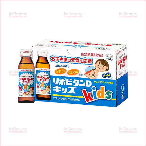 Nước uống bổ sung Vitamin và Canxi Taisho Lipovitan D Kids Nhật Bản