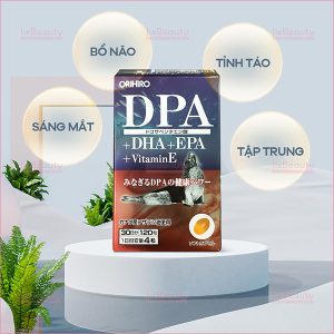 Viên uống bổ não DPA+DHA+EPA+Vitamin E Orihiro nội địa Nhật Bản hộp 120 viên