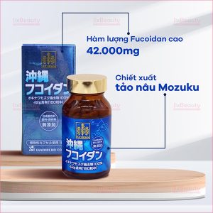 Viên uống hỗ trợ điều trị ung thư Kanehide Bio Okinawa Fucoidan Nhật hộp 180 viên